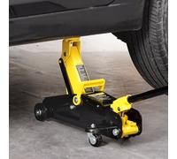 VEVOR Cric Rouleur 2 tonnes, Cric de Plancher Hydraulique à Profil Bas, Hauteur de Levage 125,2-335 mm, Pompe de Levage Rapide à Piston Unique, pour Lever Camion SUV Entretien Automobile Atelier