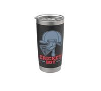 Cricket Boy Cricketer Bat-and-Ball Game Gobelet isotherme en acier inoxydable double paroi