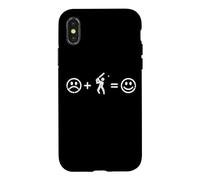 Cricket Makes Happy Funny Cricket Player Coach Cricket Coque pour iPhone X/XS