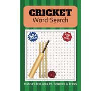 Cricket Word Search Puzzle Book: Words Searches with Easy to Read Print about Sticky Wicket, Test Cricket, Ashes Series & More | 6x9 inches, 110 pages ... Gift for Vacations, holidays and free times