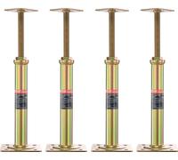 Crics domestiques VEVOR, lot de 4, plage de hauteur de 29,4 à 40,6 cm, capacité de charge maximale par unité : 1000 kg, barre d'appui réglable pour mise à niveau, cric télescopique galvanisé pour sout