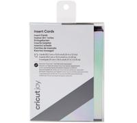 Cricut – Set de 12 cartes à insérer pour Joy – Noir et argent holographique