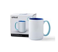 Cricut biseauté en céramique vierge | Océan | 425 ml (15 oz) | 1 x tasse de sublimation à l'encre infusible | Pour une utilisation avec toutes les machines de coupe Cricut