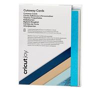 Cricut Joy™ Cutaway Cards Set de cartes beige, turquoise (brillant), bleu foncé, bleu clair