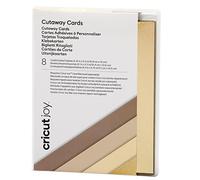 Cricut – Set de cartes Cutaway Joy – Marron, marron clair, beige et or