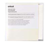 Cricut Cartes Aquarelle, Taille S40, Papier Blanc Haute qualité 300 g/m², Compatible avec Le Tapis à Cartes Lot de 12