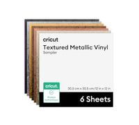 Cricut Lot de 6 autocollants permanents en vinyle effet métallisé, gamme Luxe, 30,5 cm x 30,5 cm.