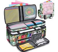 Cricut Étui de transport pour machine Cricut avec housse compatible avec Cricut Explore Air, Air 2, Maker, Maker 3, sacs d'organisation et de rangement, accessoires Cricut, Flamant blanc, Moderne