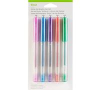 Cricut Explore/Maker Medium Point Gel 5-Pack Glitter Brights Set de broches effet scintillant, rouge, vert, rose, violet, bleu
