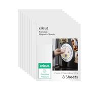 Cricut Feuilles magnétiques imprimables, A4, créez des aimants personnalisés Fins et Flexibles, Compatible avec imprimantes Jet d'encre et All Machines - Lot de 8