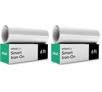 Cricut Flex Thermocollant pour Tissus - Blanc - 1,8 m | Rouleau de Vinyle Thermocollant pour T-Shirt et Textile | Compatible avec toutes les machines Cricut | Joy Smart HTV Iron-On (Lot de 2)