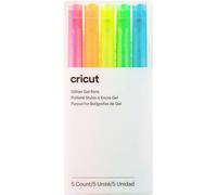 Cricut Glitzer Gel 0,8mm, 5er Set de broches neon
