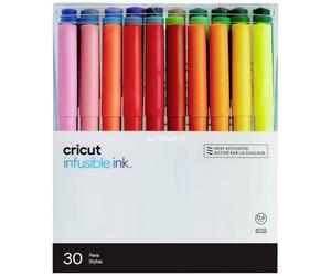 Cricut Infusible Ink Pen Set | Ultime | Fine Point | 30 Pack | pour Une Utilisation avec des Blancs compatibles à l'encre infudable Easypress Autopress, Ultimate, 30 Pièces, 2008782