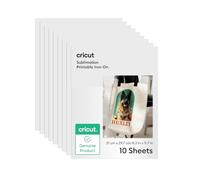 Cricut Iron-on Imprimable Sublimation, A4, pour projets de Transfert Thermique en Couleur, Compatible avec la Presse à Chaud Lot de 10