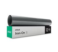 Cricut Iron On Vinyle Thermocollant | Argent | 3,6m (12ft) | Rouleau de vinyle thermocollant (HTV) | Compatible avec toutes les machines de découpe Cricut