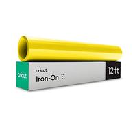 Cricut Iron On Vinyle Thermocollant | Jaune Fluo | 3,6m (12ft) | Rouleau de vinyle thermocollant (HTV) | Compatible avec toutes les machines de découpe Cricut