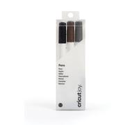Cricut Joy : 3 Stylos Pointe Fine Noir Marron Gris 0,4 Mm