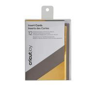 CRICUT JOY INSERT CARTES - Carte de voeux de bricolage pour l'anniversaire de baby shower et le mariage - Gris / or m tallique 12CT