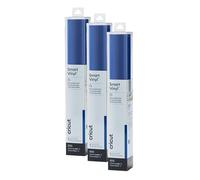 Cricut Lot de 3 rouleaux de vinyle amovible intelligent, bleu, 33 x 91,4 cm - Découpe sans tapis pour des coupes longues jusqu'à 3,7 m - Compatible avec les machines Maker & Explore