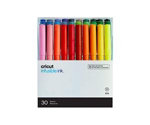 Cricut Lot de 30 marqueurs Ultimate à pointe moyenne pour une utilisation avec les cartouches d'encre infusible compatibles EasyPress Autopress