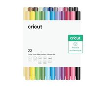 Cricut marqueurs double pointe, 0.4 mm et 1.0 mm pointes, set Ultimate, couleurs assorties, compatible avec les machines Cricut Maker et Cricut Explore - lot de 22