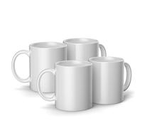 Cricut mug en céramique, set de tasses à café blanches, 340ml, idéal pour offrir et pour les projets DIY, compatible micro-ondes et lave-vaisselle Mug Press et Infusible Ink