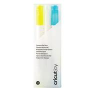 Cricut Opaque Gel Pen Set | Blanc, Bleu, Jaune | Point Moyen 1,0 mm | 3 Pack | pour Une Utilisation, Plastique, Multi, Joy, 3 Pièces