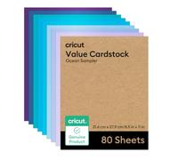Cricut Papier cartonné économique - 80 feuilles (21,6 x 27,9 cm) - Compatible avec les machines Joy Xtra, Explorer et Maker - Format lettre