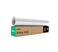 Cricut rouleau de vinyle adhésif permanent, 30.5 cm × 6.1 m, blanc brillant, pour personnaliser des tasses, des carnets, des projets de décoration et de bricolage - compatible avec toutes les machines