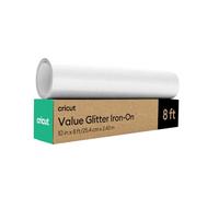 Cricut Value Glitter Thermocollant - Blanc - 25,4 cm x 2,4 m (1)