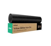 Cricut Value Glitter Thermocollant - Noir - 25,4 cm x 2,4 m (1)