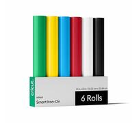 Cricut Smart échantillon de vinyle de transfert thermique, pack assorti nature, 30.5 x 30.5cm, vinyle de transfert thermique HTV, Iron-on Vinyl, pour Cricut Maker et Explore - lot de 6 feuilles