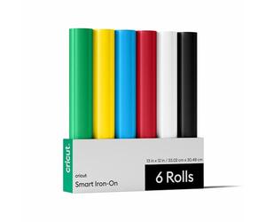 Cricut Smart échantillon de vinyle de transfert thermique, pack assorti nature, 30.5 x 30.5cm, vinyle de transfert thermique HTV, Iron-on Vinyl, pour Cricut Maker et Explore - lot de 6 feuilles