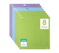 Cricut tapis de machine, pack assorti, 30.5 x 30.5 cm, tapis de découpe réutilisables avec film, pour cardstock, Iron-on, vinyle etc., pour Explore & Maker - lot de 8