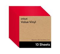 Cricut Vinyle Adhésif Permanent | Lot de 10 Feuilles | 30,5 cm x 30,5 cm (12" x 12") | Feuilles de Vinyle Auto-Adhésif pour Plotter, Décoration et Stickers