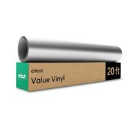 Cricut Vinyle Adhésif Permanent pour Plotter | Rouleau 30,5 cm x 6,1 m | Argent | Vinyle Auto-Adhésif pour Décoration, Stickers et Mur | Compatible avec toutes les machines Cricut | Smart Vinyl