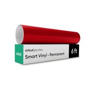 Cricut Vinyle Adhésif Permanent - Rouge - 24,1 cm x 1,8 m | Rouleau de Vinyle Adhésif pour, Fenêtres, Céramique, Plastique | Compatible avec toutes les machines Cricut | Joy Xtra Smart Vinyl