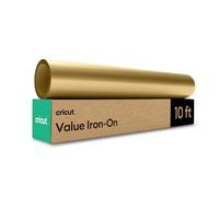 Cricut Vinyle de Transfert Thermique, Or, 3m, Rouleau de Vinyle de Transfert Thermique HTV, Iron-on Vinyl pour Tissu et T-Shirts - pour Les Machines de découpe et Les Presses à Chaud