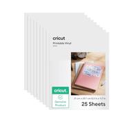 Cricut Vinyle Imprimable, A4, Blanc, Vinyle Imprimable pour imprimantes Jet d'encre, Compatible avec Toutes Les Machines Lot de 25 Feuilles