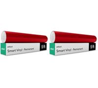 Cricut Vinyle intelligent - Permanent, Rouge - 33 cm x 152,4 cm - Grand format (Lot de 2)