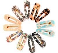 cridoz Lot de 12 barrettes à cheveux en résine acrylique pour femme