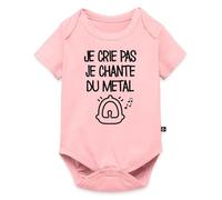 Crie Pas Chante Metal Cadeau Naissance Humour Body Manches Courtes Bébé Bio