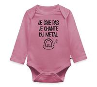 Crie Pas Chante Metal Cadeau Naissance Humour Body Manches Longues Bébé Bio