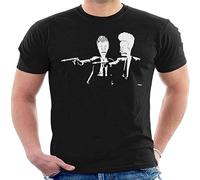CRIFFIN Beavis and Butthead Pulp Fiction Men's T-Shirt Black L