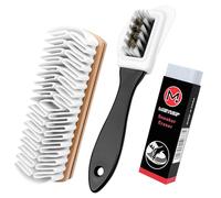 Crihovy Ensemble de 5 Pièces Brosse Chaussure, Gomme Daim Chaussure, Brosse Cuir, Kit Nettoyage Chaussure Daim, Brosse à Chaussures en Crêpe, Brosse D'entretiens, pour Enlever la Saleté et Maintenance