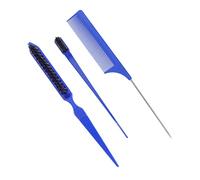 CRILSTYLEO 1 Ensemble De Peignes À Brosse, Peigne Démêlant, Peigne En Plastique, Peigne À Queue Pour La Coiffure, Peigne À Cheveux Fins, Peigne À Trois Rangées, Peignes De Barbier, Peignes