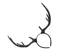 CRILSTYLEO 1 Pc Bandeau en bois de simulation casque bandeaux pour femmes bandeau de cerf christmas the noel décor noel bandeau père noël accessoires pour cheveux Flocage externe Black