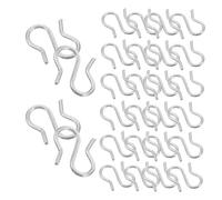 CRILSTYLEO 100 Pièces Crochet pour Housse de siège de Voiture Cintre pour Coussin de siège de Voiture Clip pour Housse de siège de Voiture pièce de véhicule Clip Fixe Accessoire Le Fer Silver