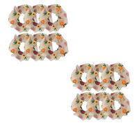 CRILSTYLEO 12 Pièces élastique à cheveux à fleurs brodées en maille joyaux de cheveux pour femmes scrunchies hair band filles détenteurs de queue de cheval en tissu