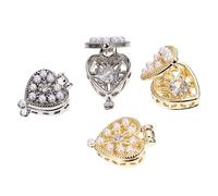 CRILSTYLEO 12 Pièces Perceuse à Ongles Patchs De Manucure Bricolage Zircon Nail Art Charmes D'ongles De Coeur Décor De Coeur Charmes De Manucure Goujons D'art D'ongle Ongles Gemmes Haoshi